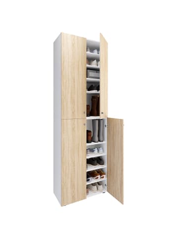 ebuy24 Schuhschrank Lona2XL10DT weiß Weiß 70 x 39 cm