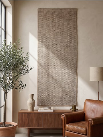 KADIMA DESIGN Flachwebteppich Uni flachgewebt pflegeleicht Wohnzimmer Flur in Natur