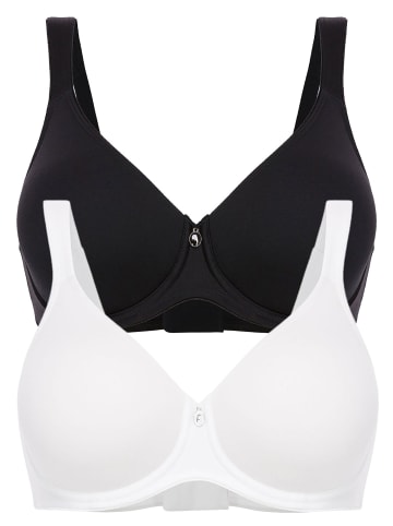 Felina 2er Pack Spacer BH mit Bügel in schwarz weiss