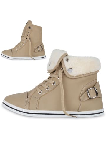 VAN HILL Sneaker High Aurora in Beige