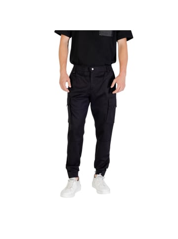 Schwarz Viskose Freizeithose