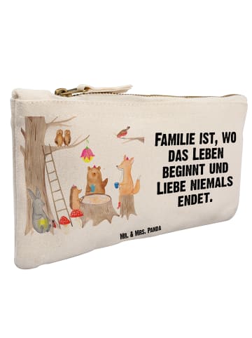 Mr. & Mrs. Panda Federmappe Waldtiere Picknick mit Spruch in Weiß