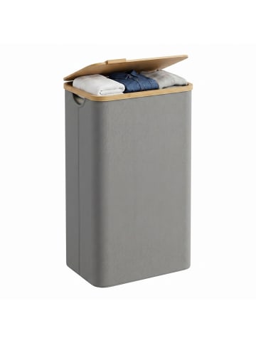 SONGMICS Wäschekorb Roxanne in Taubengrau - (B)32 x (H)70.5 x (T)42 cm