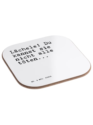 Mr. & Mrs. Panda Tischuntersetzer Lächele! Du kannst sie... mit ... in Weiß