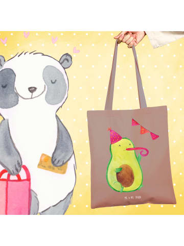 Mr. & Mrs. Panda Tragetasche Avocado Party ohne Spruch in Braun Pastell