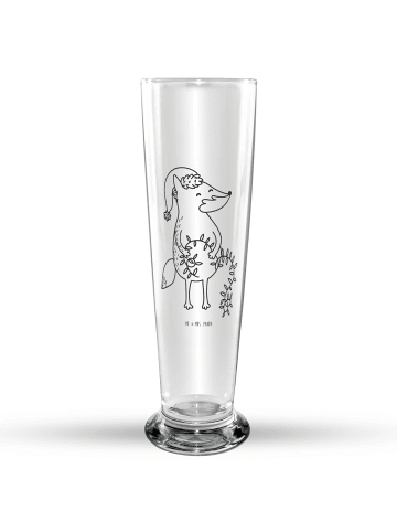 Mr. & Mrs. Panda Bierglas Fuchs Weihnachten ohne Spruch in Transparent