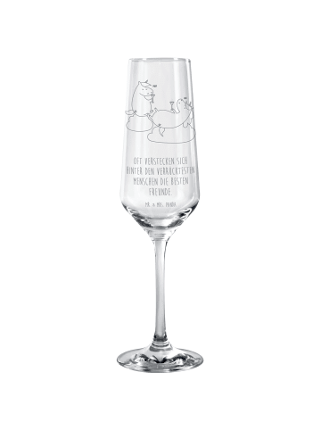 Mr. & Mrs. Panda Sektglas Einhorn Sekt mit Spruch in Transparent