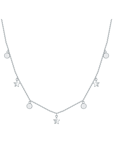 Lulu & Jane Diamant-Kette Kreise/Sterne Sterling Silber Diamant in silber