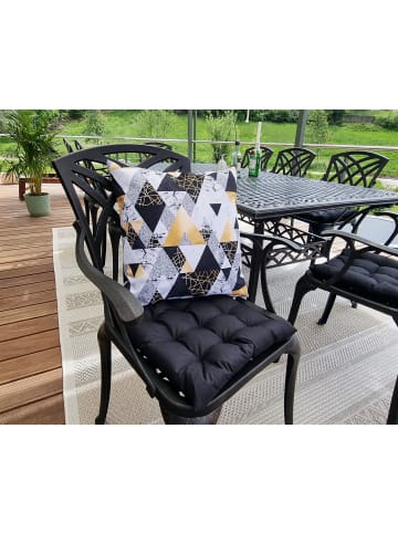 JACK Outdoor Dekokissen Motiv 45x45cm inkl. XXL Füllung in Geometrisch Gold