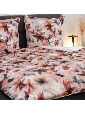 Janine Modern Art Mako Satin Bettwäsche - Blumen in bunt