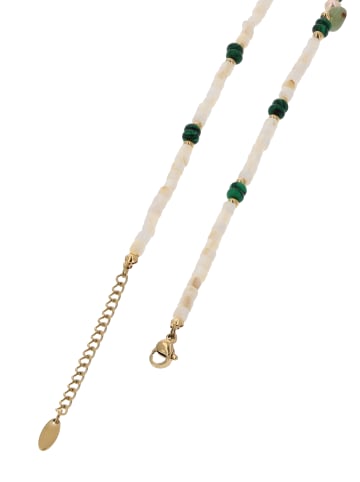 usha FESTIVAL Women Jewelry Set With Necklace And Bracelet in Emerald White