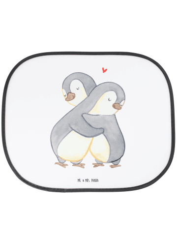 Mr. & Mrs. Panda Sonnenschutz Auto Pinguine Kuscheln ohne Spruch in Weiß