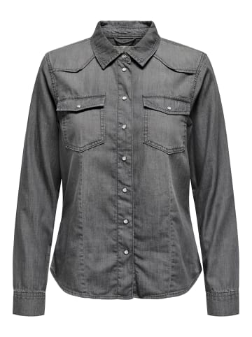 ONLY Jeanshemd in Light Grey Denim