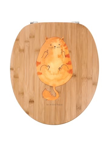 Mr. & Mrs. Panda Toilettenbrille Katze Frühaufsteher ohne Spruch in Braun