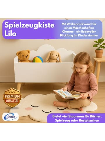 Coemo Aufbewahrungskiste Spielzeugkiste Lilo  in Weiß