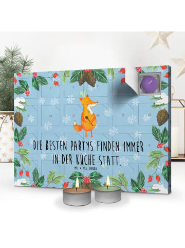 Mr. & Mrs. Panda adventskalender mit duftkerzen Fuchs Koch mit S... in Eisblau