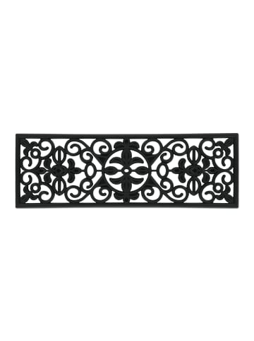 relaxdays Gummi Stufenmatte in Schwarz - 75 x 25 cm