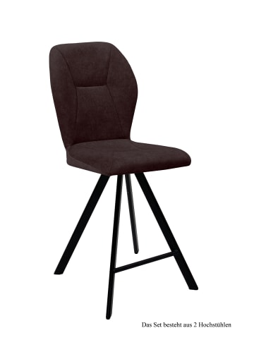 58 aufm Kessel THEKENSTUHL (2er-Set) Denicha 51x109x60 Schwarz/Espresso