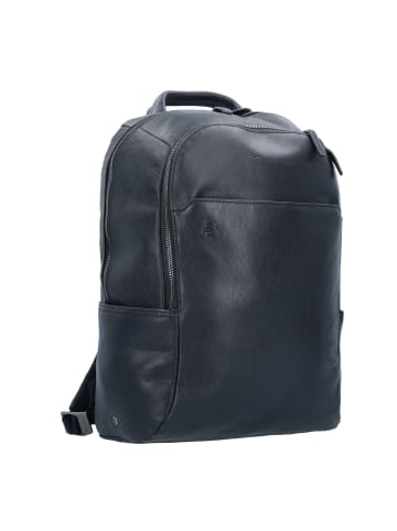 Piquadro Black Square Rucksack Leder 39 cm Laptopfach in nero