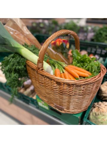 UNUS Einkaufskorb Weidenkorb Henkelkorb in Braun