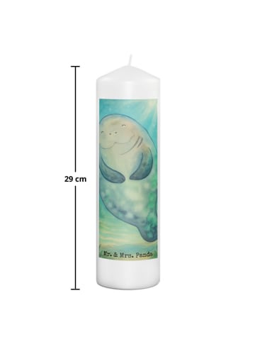 Mr. & Mrs. Panda Adventskerze Seekuh Happy Design ohne Spruch in Weiß