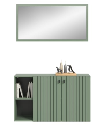 Inn.Furn Garderobe-Set grün 2-teilig 106 cm, Garderobenkombination hängend