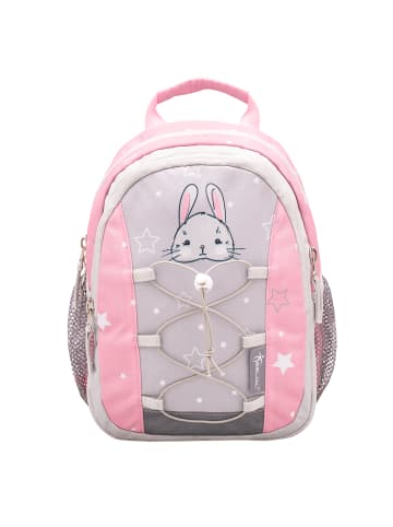 Belmil Kindergartenrucksack "Mini Kiddy Woodland Animal Rabbit" in hellpink H 23 cm L 20 cm T 9 + 6 cm