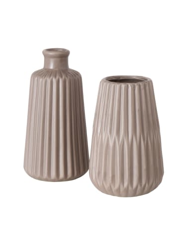 Boltze Vase Esko 2er-Set in braun