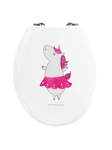 Mr. & Mrs. Panda Toilettendeckel Einhorn Ballerina ohne Spruch in Weiß
