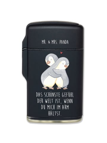 Mr. & Mrs. Panda sturmfeuerzeug Pinguine Kuscheln mit Spruch in Schwarz