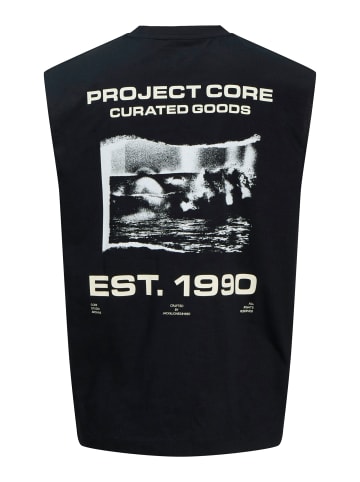 JACK & JONES Junior Tanktop JCOSAGO GRAPHIC BACK SLEEVELESS JNR in black