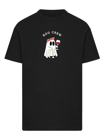 F4NT4STIC T-Shirt Boo Crew Drinking Geist Halloween in schwarz