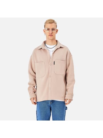 Megaman Hemdjacke Oversize Fit Übergangsjacke in Beige