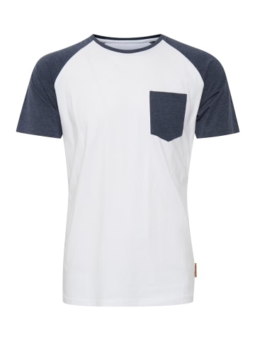 INDICODE Rundhalsshirt IDGresham 40-130MM Kurzarmshirt im Baseball-Look in Weiß