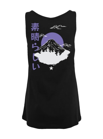 F4NT4STIC Ladies Tanktop Mount Fuji in schwarz