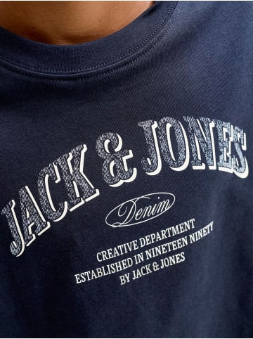 JACK & JONES Junior T-Shirt Jjedenver Logo Tee Biobaumwolle in navy blazer