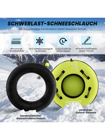 COSTWAY Schlitten Ø100cm Aufblasbar in Grün