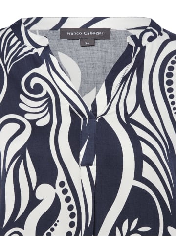 Franco Callegari Bluse in marine weiß - 0012