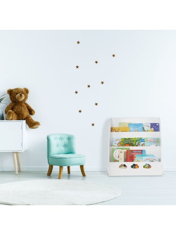relaxdays Kinderbücherregal in Weiß - (B)58 x (H)60 x (T)45 cm