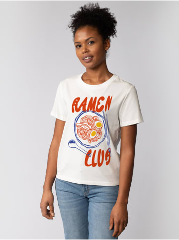 wat? Apparel T-Shirt Ramen Club in Off White