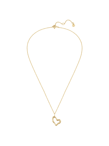 Glanzstücke München Kette Herz aus Sterling Silber mit in gelbgold