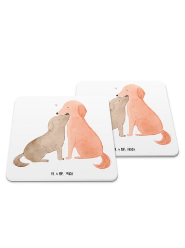 Mr. & Mrs. Panda Coaster Hunde Liebe ohne Spruch in Weiß