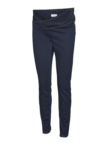 mama licious Umstandsjeans mit Skinny Fit in Dark Blue Denim