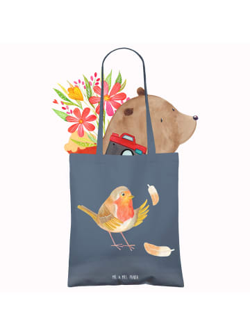 Mr. & Mrs. Panda Tasche Rotkehlchen Federn ohne Spruch in Indigo Blue