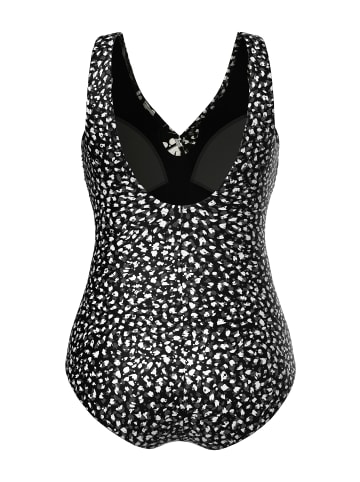 Ulla Popken Badeanzug in schwarz