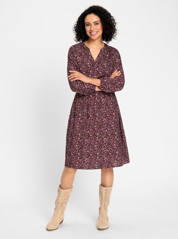 WITT WEIDEN Webkleid in burgund-mauve-bedruckt