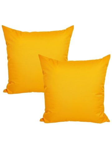JACK 2er Set Outdoor Kissenhülle 45x45cm Uni in Gelb