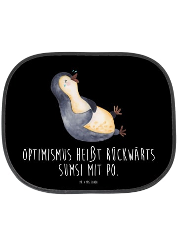 Mr. & Mrs. Panda Sonnenblende Auto Pinguin Lachen mit Spruch in Schwarz