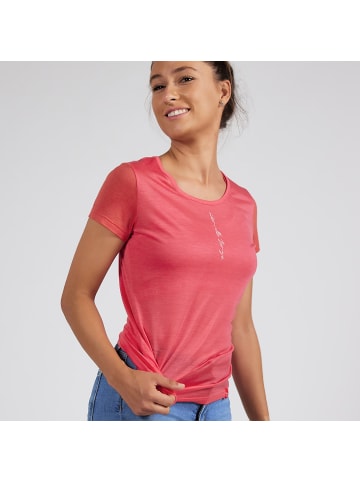 EIN SCHÖNER FLECK ERDE W ÜBER ALLE BERGEMERINO 120 KURZARMSHIRT in Rot