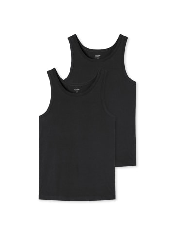UNCOVER BY SCHIESSER Unterhemd 2er Pack in Schwarz